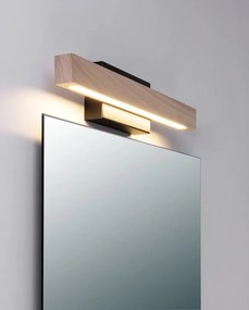Applique LED scandinavo Dora nero IP44, luce bianco caldo dimmerabile 490 lumen