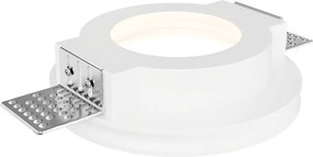 Portafaretto Rotondo Ø100mm x 30mm GU10 in Gesso Pitturabile SLIM