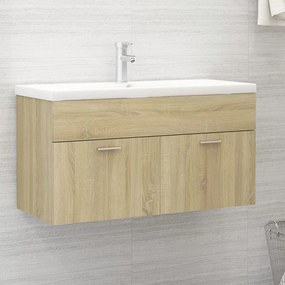 Mobile Con Lavabo Integrato Rovere Sonoma İn Legno Multistrato /