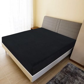 Lenzuola Con Angoli Jersey 2pz Nero 90x200 Cm Cotone /