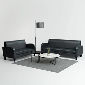 Set Divani 2 Pz İn Similpelle Nero /