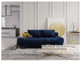 Divano letto a tre posti blu reale con rivestimento in velluto Cirrus - Windsor &amp; Co Sofas