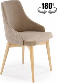 Sedia girevole Malaga beige H79 cm