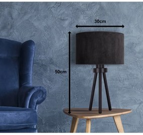 Duolla - Lampada da tavolo LYON 1xE27/15W/230V diametro 30 cm nero