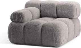 Modulo divano grigio chiaro in tessuto bouclé (angolo sinistro) Bellis - Micadoni Home