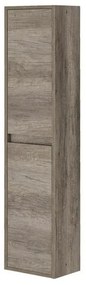 Colonna bagno sospesa H. 140 cm 2 ante serie Oasi rovere in kit di montaggio