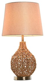 Lampada da tavolo Home ESPRIT Marrone Beige Dorato Naturale 50 W 220 V 33 x 33 x 60 cm