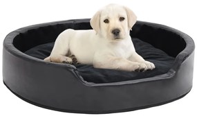 Lettino Per Cani Nero 79x70x19 Cm İn Peluche E Similpelle /