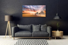 Quadro acrilico Piramide Del Deserto Sul Muro 100x50 cm