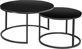 Set di Tavolini da caffè Atlanta D in nero