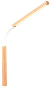 Lampada da tavolo dimmerabile a LED in colore bianco e naturale con paralume in legno (altezza 73,5 cm) Norris - Trio