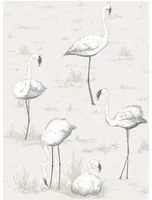 Cole & Son Carta da parati Flamingos - Charcoal