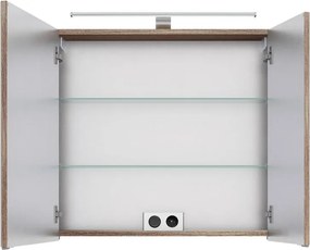 Specchio Contenitore Con Illuminazione PELIPAL rovere sanremo L 75 x H 70.3 x P 17 cm