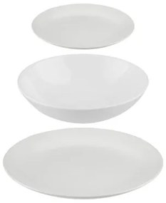 Servizio di Piatti Secret de Gourmet Bianco Ceramica 18 Pezzi