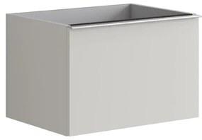 Mobile da bagno sotto lavabo Pixel plain grigio laccato L 60 x H 40 x P 45.5 cm 2 cassetti, lavabo non incluso