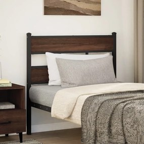 Testiera Rovere Marrone 75 Cm İn Acciaio E Truciolato /