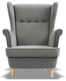 Poltrona di design in grigio chiaro in stile scandinavo