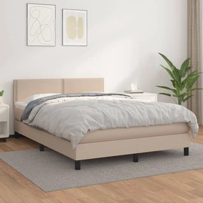 Giroletto A Molle Con Materasso Cappuccino 140x190cm Similpelle /