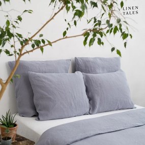 Biancheria da letto matrimoniale in fibra di canapa grigio chiaro 200x200 cm - Linen Tales