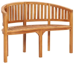 Panchina a forma di banana 120 cm in legno massello di teak