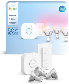 Kit base Philips Hue WACA 3xGU10/4,7W 2200-6500K + dispositivo di collegamento