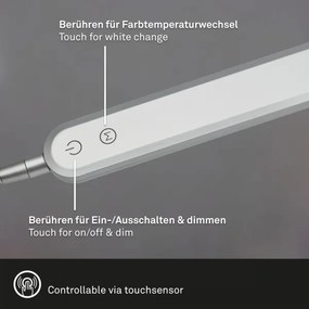 Briloner 7389-014 - Lampada da tavolo LED dimmerabile SERVO LED/8W/230V 3000/6500K
