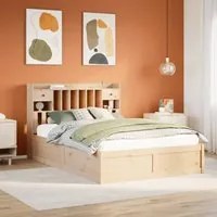 Letto senza Materasso 140x190 cm in Legno Massello di Pino 3323506