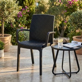 ALMA - poltrona da giardino impilabile in wicker stampato