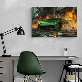 Quadro su tela – Lamborghini Huracán verde
