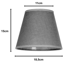 Duolla - Paralume per lampada da tavolo  SOFIA XS E14 diametro 18,5 cm grigio