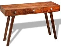 Tavolo Consolle con 3 Cassetti 76 cm Legno Massello di Sheesham 242463