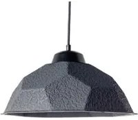 Lampada a Sospensione 35xH160 cm in Cartone Riciclato e Metallo Egg Nero