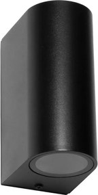 Applique da Esterno Bidirezione IP65 GU10 Stondata - Nera
