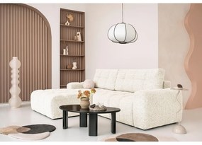 Divano angolare componibile color crema allungabile/con contenitore (con penisola a sinistra) Lulu – Miuform