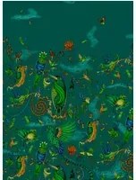 Clarke & Clarke Carta da parati Cloud Forest - Teal