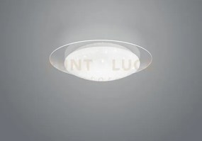Frodo plafoniera led diffusore bianco effetto stelle con bordo tras...