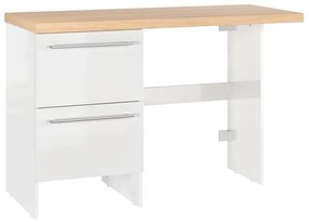 Mobile sottolavabo e lavabo Remix Positive bianco e rovere naturale in truciolare L 107 x H 73.2 x P 46 cm 2 cassetti, top incluso