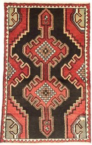 Hamedan Tappeto 80 x 120 Nero (Iran) Annodato A Mano