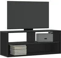 Mobile Porta TV Nero 100x31x39,5 cm in Truciolato e Metallo 848934