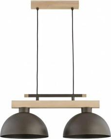 Lampadario a sospensione su cavo VERTA 2xE27/15W/230V marrone/beige