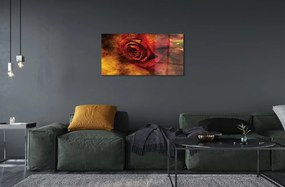 Quadro su vetro Immagine della rosa 100x50 cm