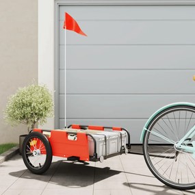 Rimorchio Da Bici Arancione E Grigio Oxford E Ferro /