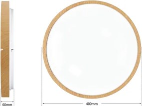 Brilagi-LED Lampada dimmerabile GLASS POOL DOUBLE LED/48W/230V 40 cm finitura legno + telecomando