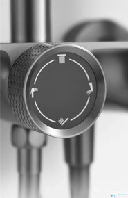 Sistema doccia esterno SH1857 termostatico con sensore, bocca girevole a 360° e più finiture — Sì