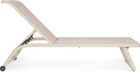 Sdraio da giardino di colore naturale in metallo regolabile Taylor – Bizzotto