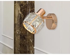 Faretto da parete DUBAI 1xE14/40W/230V Oro rosa