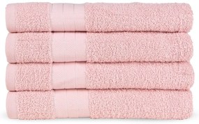 Set di 4 asciugamani in spugna di cotone rosa 50x100 cm - Good Morning