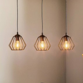 Lampada a sospensione Agat HELAM, dimmerabile, Nero, Soggiorno / Sala da pranzo, Metallo, Moderno, Lampada a sospensione