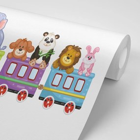 Carta da parati autoadesiva – Trenino con animali