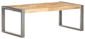 Tavolino Da Salotto 110x60x40 Cm İn Legno Di Mango Grezzo /